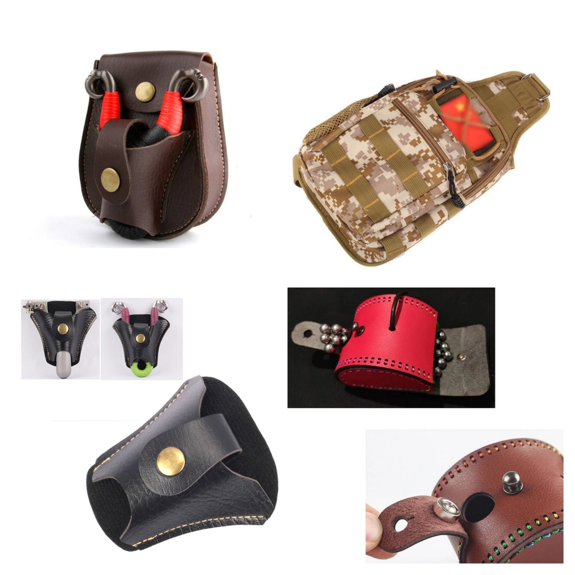 Tactical Slingshot Pouch - Molle-Compatible Storage Bag For Steel Balls & Slingshot, Outdoor Hunting