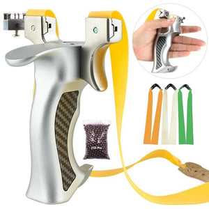 Light Gray New Olympic Premium Pure Titanium Alloy / Stainless Steel Slingshot MARKSMAN