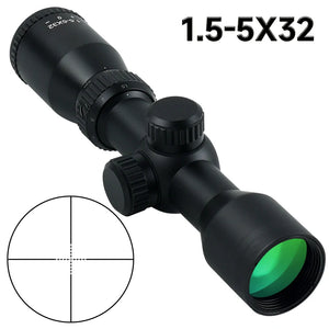 White Smoke 1.5-5X32 Outdoor Sports Optical Scope – Adjustable Magnification Viewing Scope MARKSMAN