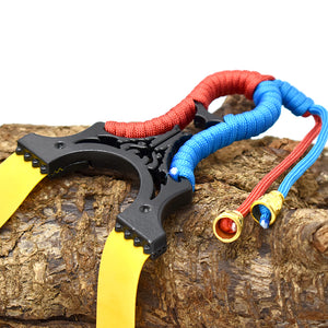 Sienna Alloy Flat Leather Wolverine Clip Fiber Optic Point Slingshot Bundle-free Outdoor Sports Precision Slingshot INDIAN SLINGSHOT