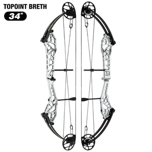 White Smoke Topoint Breth 34 Compound Bow | Aluminium Riser Topoint