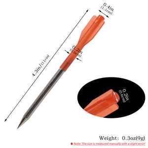 White Smoke 11cm Red Aluminum Alloy Arrow Bolt Set (10 PCS) with Plastic Fletching and Steel Tip Accessories INDIAN SLINGSHOT