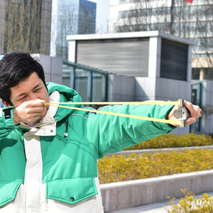 Light Slate Gray Quick Compression Design Bow Hand Stainless Steel Slingshot INDIAN SLINGSHOT