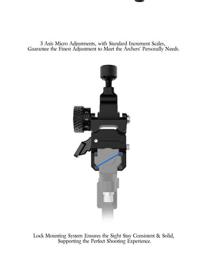 Gray Sanlida® Hero 10 II Compound Bow Sight (6/9 Inch) SANLIDA
