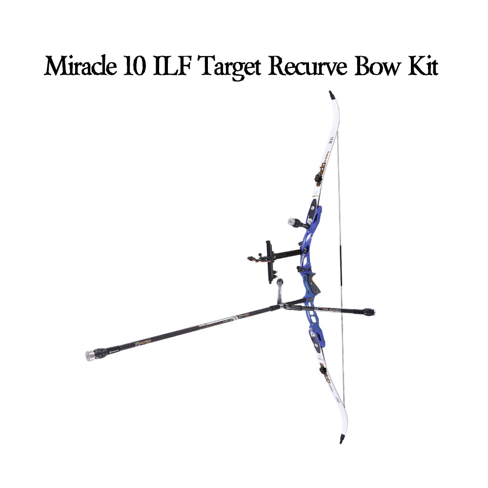 Light Gray Sanlida® Miracle X10 ILF Target Recurve Bow Kit – Dark Blue Edition SANLIDA