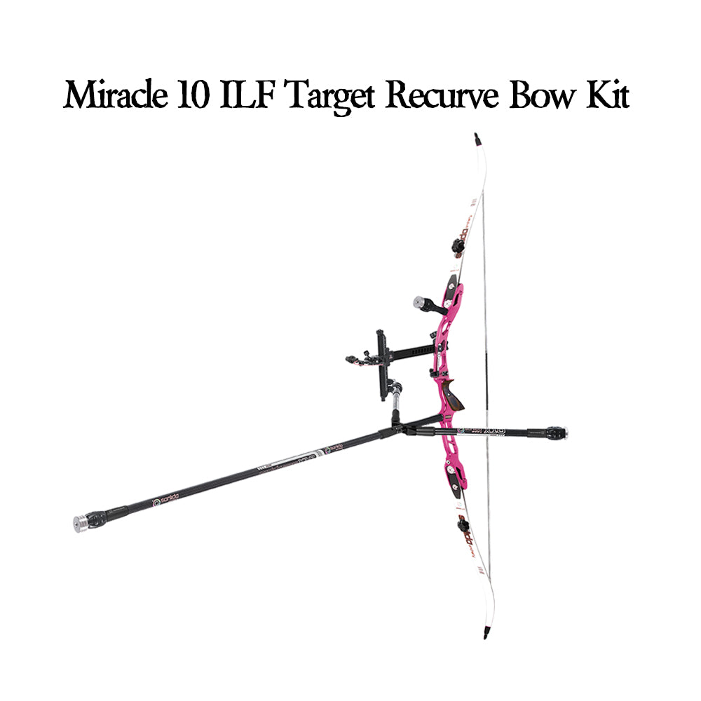 Thistle Sanlida® Miracle X10 ILF Target Recurve Bow Kit – Pink Edition SANLIDA