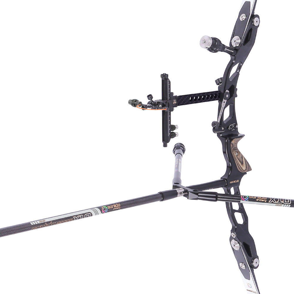 Dark Slate Gray Sanlida® Miracle X10 ILF Target Recurve Bow Kit – Black Edition SANLIDA