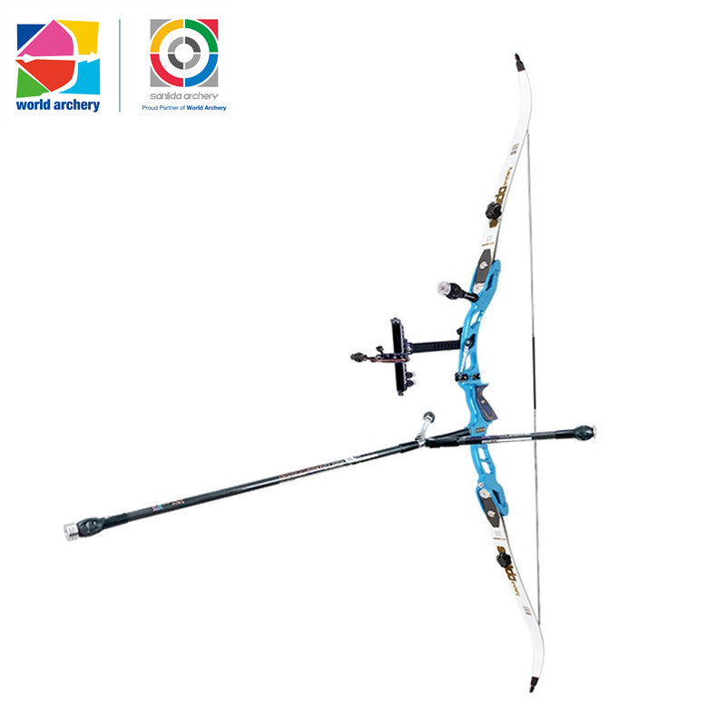 Dark Slate Gray Sanlida® Miracle X10 ILF Target Recurve Bow Kit – Light Blue Edition SANLIDA
