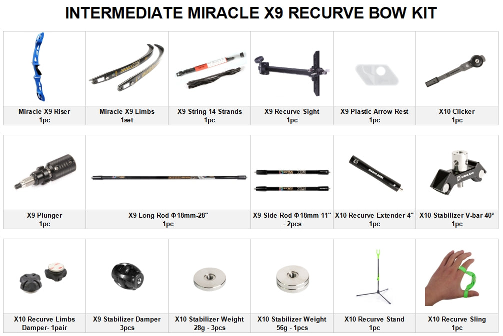 Dark Slate Gray Sanlida® Miracle X9 Recurve Bow (Red Edition) SANLIDA