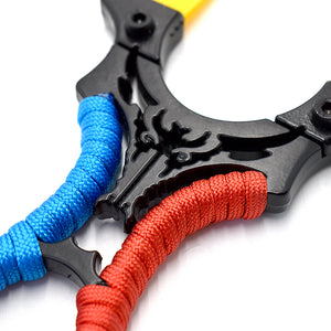 Dark Slate Gray Alloy Flat Leather Wolverine Clip Fiber Optic Point Slingshot Bundle-free Outdoor Sports Precision Slingshot INDIAN SLINGSHOT