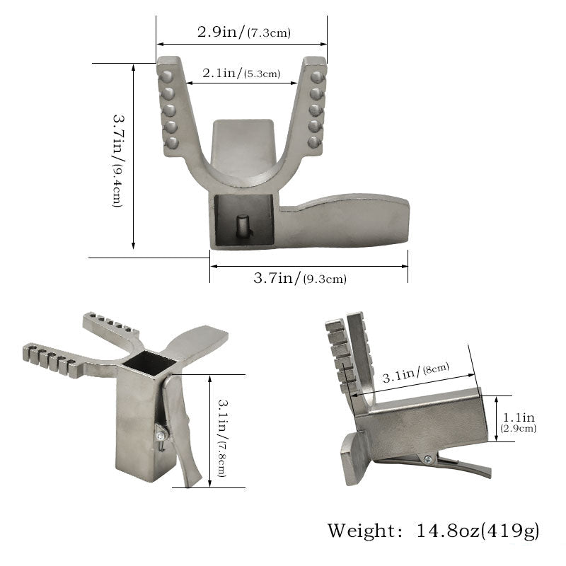 Light Slate Gray DIY Set 1 High Velocity Powerful Mechanical Slingshot Rifle Long Rod Head INDIAN SLINGSHOT