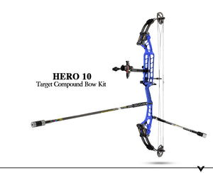 Light Gray Sanlida® Hero 10 II Target Full Module Compound Bow Kit - Dark Blue Edition SANLIDA