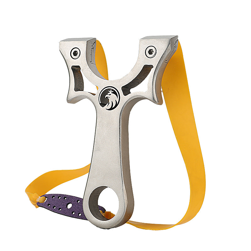 Light Gray New Hollow Eagle King Stainless Steel Slingshot MARKSMAN
