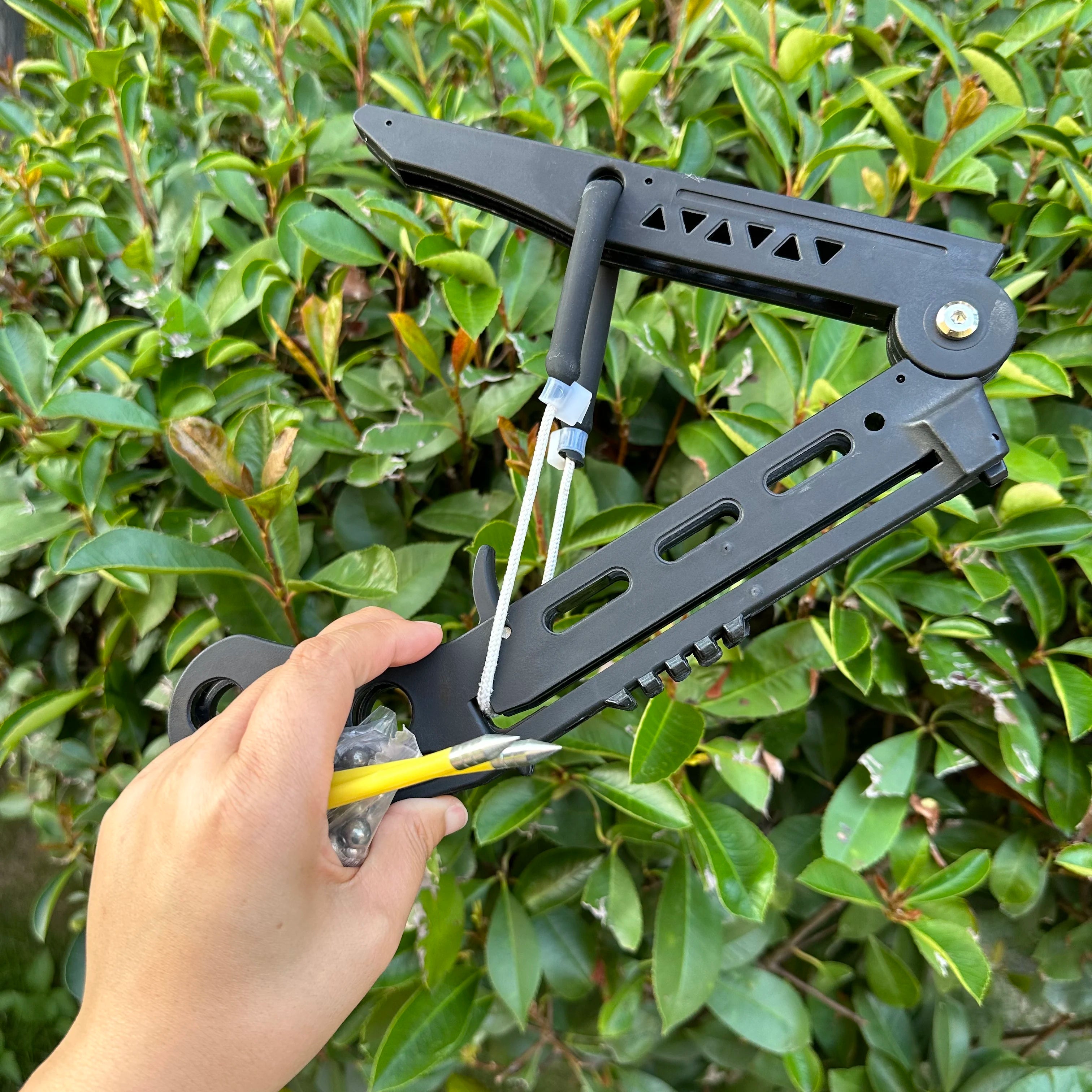 Dark Olive Green Mini Foldable Alloy Crossbow INDIAN SLINGSHOT