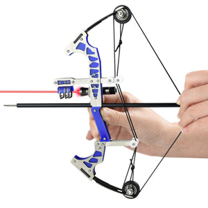 Tan Laser Aiming Metal Pulley Mini Compound Bow Target Shooting MARKSMAN