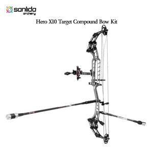 Dark Slate Gray Sanlida® Hero 10 II Target Full Module Compound Bow Kit - Silver Edition SANLIDA