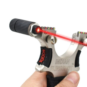 Rosy Brown Indian Bulls Eye Stainless Steel Slingshot for Target Shooting INDIAN SLINGSHOT