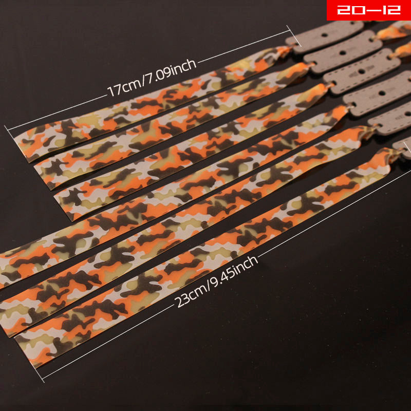 Dark Slate Gray 20CM Camouflage Fine Binding Flat Rubber Band 0.70mm Thickness Slingshot Replacement Accessory - 1 Pc INDIAN SLINGSHOT