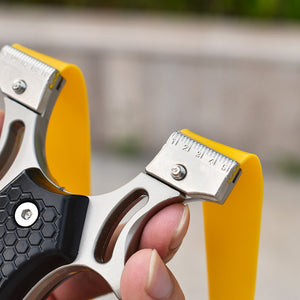 Rosy Brown Solid Zinc Alloy Resin Black Patch Slingshot INDIAN SLINGSHOT