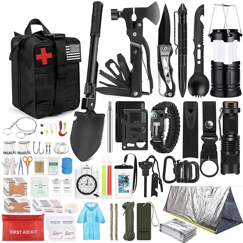 MARKSMAN 250Pcs Survival Gear First Aid Kit for Camping & Hiking