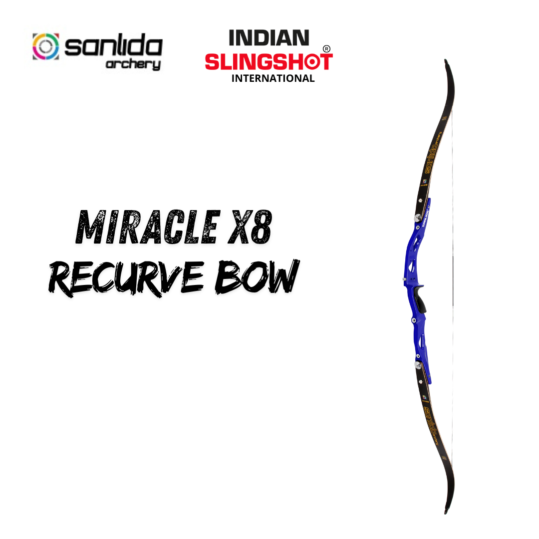 Black Sanlida® Miracle X8 Recurve Bow (Blue Edition) SANLIDA