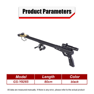 Dark Slate Gray Upgraded Powerful Long Rod Slingshot with Fishing Reel INDIAN SLINGSHOT