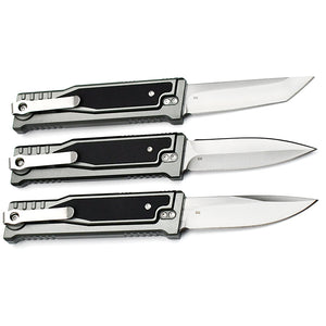 Black High-Grade Gravity pocket knife with Mechanical Physics Opening | EDC, Camping, Survival, or Self-defense MARKSMAN