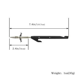 Light Gray Rocket Stainless Steel and Fiber Fishing Dart MARKSMAN