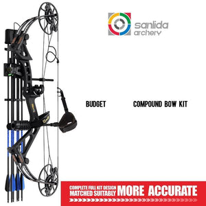 Black Sanlida® New Dragon X7 Compound Bow 70lbs Full Kit SANLIDA