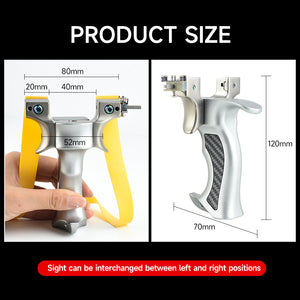 Black New Olympic Premium Pure Titanium Alloy / Stainless Steel Slingshot MARKSMAN