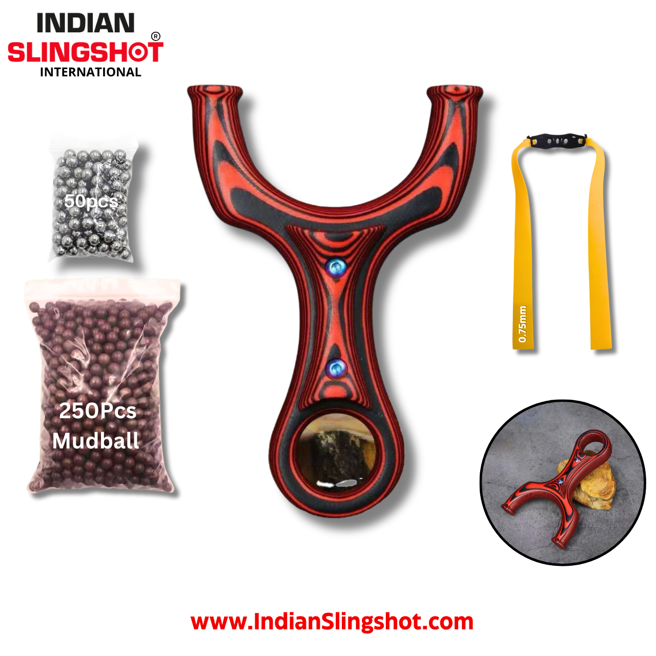 Dim Gray G10 Stainless Steel Slingshot INDIAN SLINGSHOT