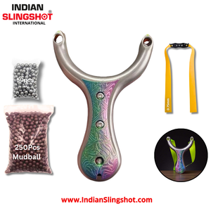 White Smoke NeonWave Stainless Slingshot INDIAN SLINGSHOT