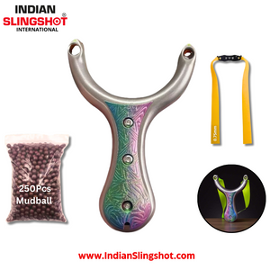 White Smoke NeonWave Stainless Slingshot INDIAN SLINGSHOT