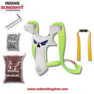 Light Gray BlueFang Stainless Steel Slingshot MARKSMAN