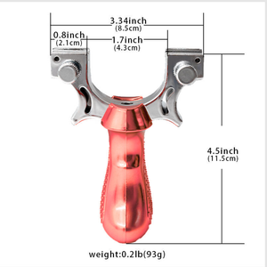 White Smoke Red Single Screw Resin Slingshot with Level Sight – Portable Outdoor Recreational Frame MARKSMAN