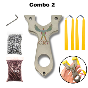White Smoke CR7 Premium 304 Stainless Steel Slingshot MARKSMAN