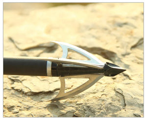 Wheat SPG SP-HA129 3-Blade Stainless Steel Arrow Tips | 100 Grain Broadhead SPG