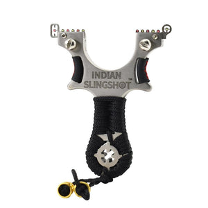 Dark Slate Gray Indian Bulls Eye Stainless Steel Slingshot for Target Shooting INDIAN SLINGSHOT