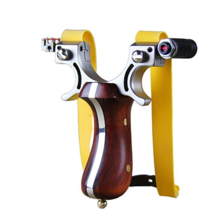 Dark Goldenrod 304 Catapult 98K Steel Free Stainless Steel Wooden Fast Pressing Adult Outdoor All Steel Catapult INDIAN SLINGSHOT