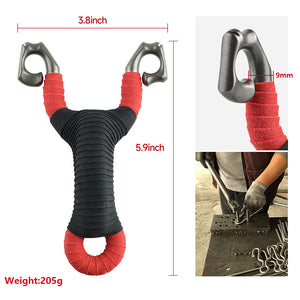 Light Gray 304 Dual Purpose 9mm Stainless Steel Slingshot MARKSMAN