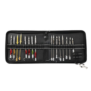Dark Slate Gray 36-Compartment Dart Storage Case – Portable Organizer for Slingshot Fishing Darts & Spearheads INDIAN SLINGSHOT