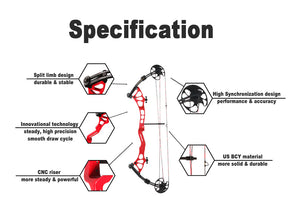 Light Pink Sanlida® Archery 36" Acme X8 Target Compound Bow SANLIDA