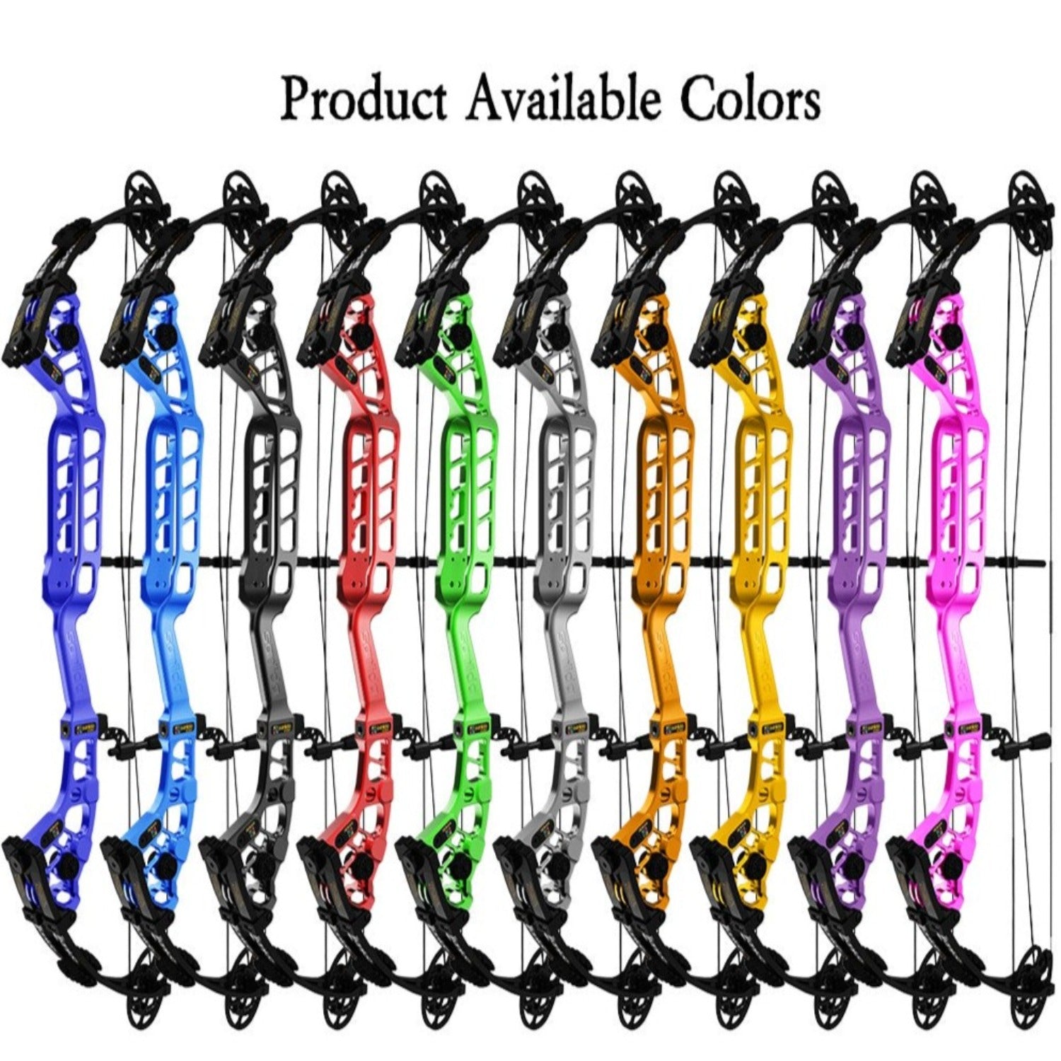 Light Gray Sanlida® Archery 37“ Hero 10 II Target Compound Bow Kit With Full Modules SANLIDA