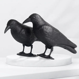Dark Slate Gray SPG 3D Simulation Crow Decoy | Realistic Black Bird Garden Decor Model SPG
