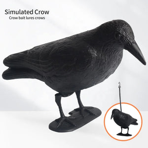 White Smoke SPG 3D Simulation Crow Decoy | Realistic Black Bird Garden Decor Model SPG
