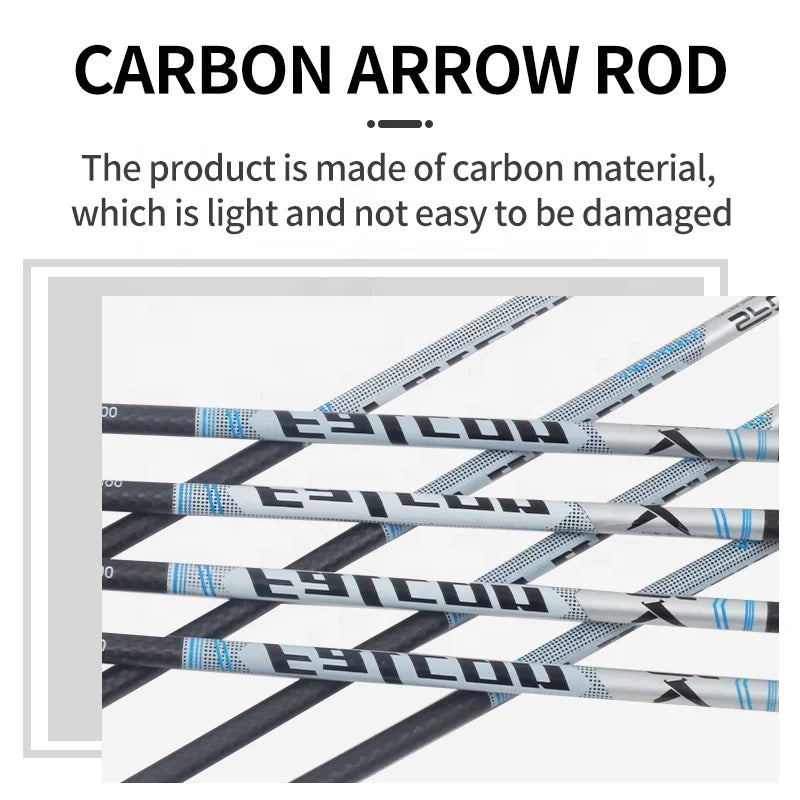 Dark Slate Gray SPG 3K Pure Carbon Arrows 12PCS | 82cm Compound & Recurve Bow Shafts SPG