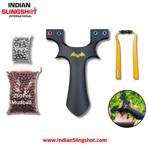 White Smoke Resin Double-Screw ShadowBat Slingshot INDIAN SLINGSHOT