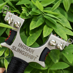 Dark Olive Green Indian Bulls Eye Stainless Steel Slingshot for Target Shooting INDIAN SLINGSHOT