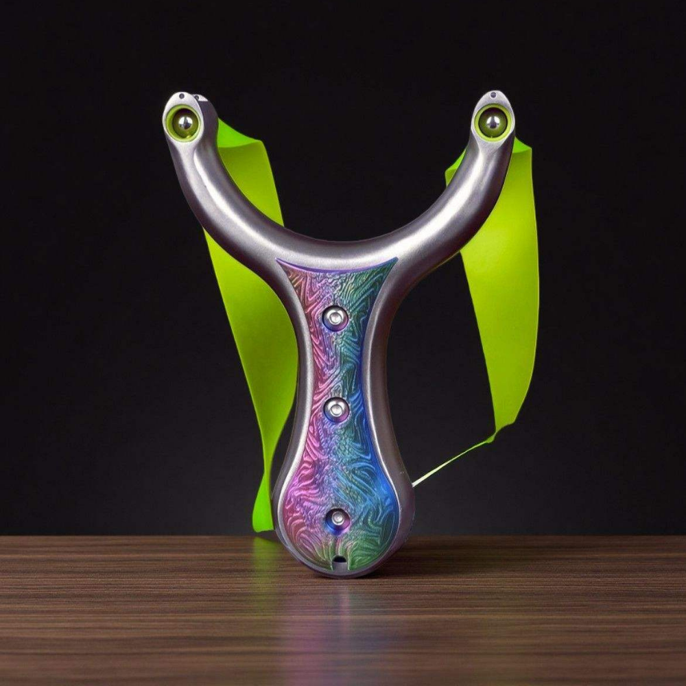 Black NeonWave Stainless Slingshot INDIAN SLINGSHOT