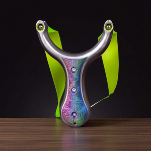 Black NeonWave Stainless Slingshot INDIAN SLINGSHOT